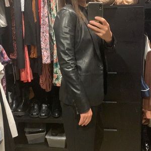 Leather Vince Blazer Sz4